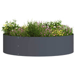 Vasi da giardino 5 pcs Antracite 80 x 80 x 20 cm Acciaio