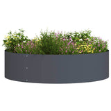 Vasi da giardino 5 pcs Antracite 80 x 80 x 20 cm Acciaio