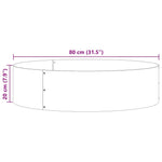 Vasi da giardino 5 pcs Antracite 80 x 80 x 20 cm Acciaio