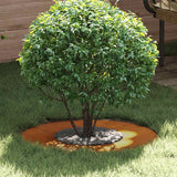 Anelli di Albero Piatto 5 pcs Marrone 30 / 60 cm acciaio corten