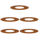 Anelli di Albero Piatto 5 pcs Marrone 30 / 60 cm acciaio corten