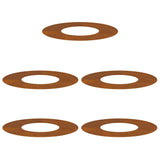 Anelli di Albero Piatto 5 pcs Marrone 30 / 60 cm acciaio corten