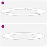 adatto per Anello d'Albero Piatto Bianco 50 / 80 cm Acciaio