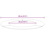 adatto per Anello d'Albero Piatto Bianco 50 / 80 cm Acciaio
