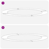 adatto per Anelli d'Albero Piatto 5 pcs Bianco 90 / 120 cm