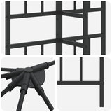 Struttura Gazebo 6 x 3 m Nero Acciaio
