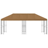 Gazebo con pareti laterali 6 x 3 m Beige Poliestere e Acciaio