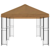Gazebo con pareti laterali 6 x 3 m Beige Poliestere e Acciaio