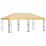 Gazebo con pareti laterali 6 x 3 m Crema Poliestere e Acciaio