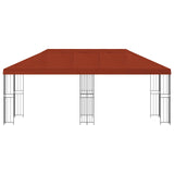 Gazebo con pareti laterali 6 x 3 m Terracotta