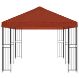 Gazebo con pareti laterali 6 x 3 m Terracotta