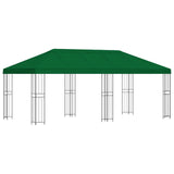 Gazebo con pareti laterali 6 x 3 m Verde Poliestere e Acciaio
