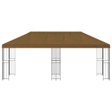 Gazebo con pareti laterali 6 x 3 m Tortora Poliestere e Acciaio