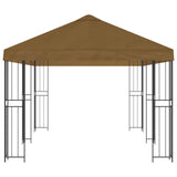 Gazebo con pareti laterali 6 x 3 m Tortora Poliestere e Acciaio