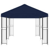 Gazebo con pareti laterali 6 x 3 m Blu Poliestere e Acciaio 190
