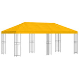 Gazebo con pareti laterali 6 x 3 m Giallo Poliestere e Acciaio