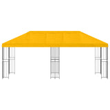 Gazebo con pareti laterali 6 x 3 m Giallo Poliestere e Acciaio