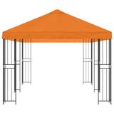 Gazebo con pareti laterali 6 x 3 m Arancione