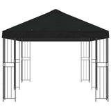 Gazebo con pareti laterali 6 x 3 m Nero Poliestere e Acciaio