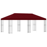 Gazebo con pareti laterali 6 x 3 m Borgogna