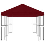 Gazebo con pareti laterali 6 x 3 m Borgogna