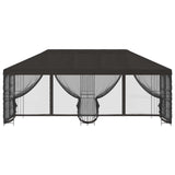 Gazebo con pareti laterali 6 x 3 m Antracite