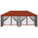Gazebo con pareti laterali 6 x 3 m Terracotta