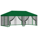 Gazebo con pareti laterali 6 x 3 m Verde Poliestere e Acciaio