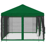 Gazebo con pareti laterali 6 x 3 m Verde Poliestere e Acciaio