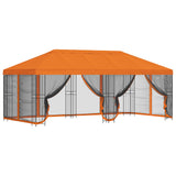 Gazebo con pareti laterali 6 x 3 m Arancione