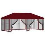 Gazebo con pareti laterali 6 x 3 m Borgogna
