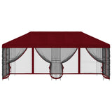 Gazebo con pareti laterali 6 x 3 m Borgogna
