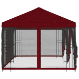 Gazebo con pareti laterali 6 x 3 m Borgogna