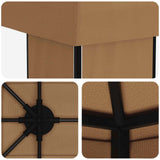 Gazebo da giardino 6 x 3 m Beige Poliestere e Acciaio 190