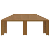 Gazebo da giardino 6 x 3 m Beige Poliestere e Acciaio 190