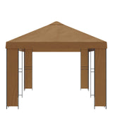 Gazebo da giardino 6 x 3 m Beige Poliestere e Acciaio 190
