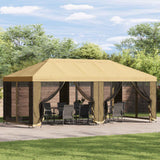 Gazebo da giardino 6 x 3 m Crema Poliestere e Acciaio 190