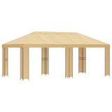 Gazebo da giardino 6 x 3 m Crema Poliestere e Acciaio 190