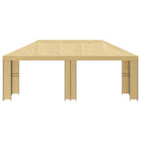 Gazebo da giardino 6 x 3 m Crema Poliestere e Acciaio 190
