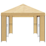 Gazebo da giardino 6 x 3 m Crema Poliestere e Acciaio 190