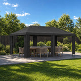 Gazebo da giardino 6 x 3 m Antracite Poliestere e Acciaio 190