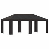 Gazebo da giardino 6 x 3 m Antracite Poliestere e Acciaio 190