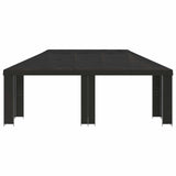 Gazebo da giardino 6 x 3 m Antracite Poliestere e Acciaio 190