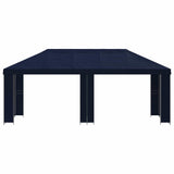 Gazebo da giardino 6 x 3 m Blu Poliestere e Acciaio 190
