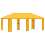 Gazebo da giardino 6 x 3 m Giallo Poliestere e Acciaio 190