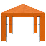 Gazebo da giardino 6 x 3 m Arancione Poliestere e Acciaio 190
