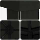 Gazebo da giardino 6 x 3 m Nero Poliestere e Acciaio 190