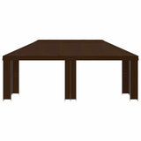 Gazebo da giardino 6 x 3 m Marrone Poliestere e Acciaio 190