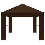 Gazebo da giardino 6 x 3 m Marrone Poliestere e Acciaio 190