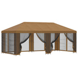 Gazebo con pareti laterali 6 x 3 m Beige Poliestere e Acciaio